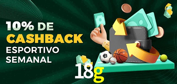 10% de bônus de cashback na 18g